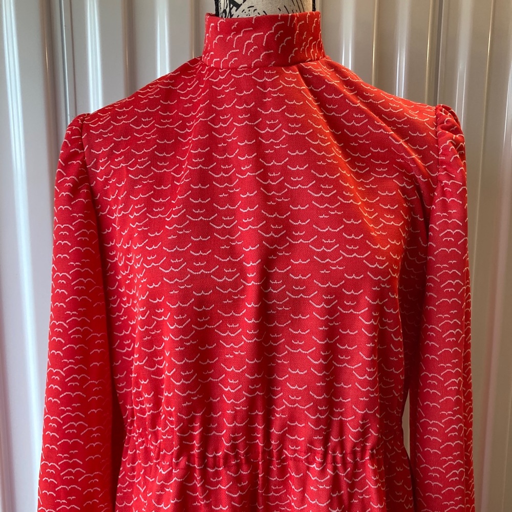 Red Mini Dress Act 1960s Home-sewn